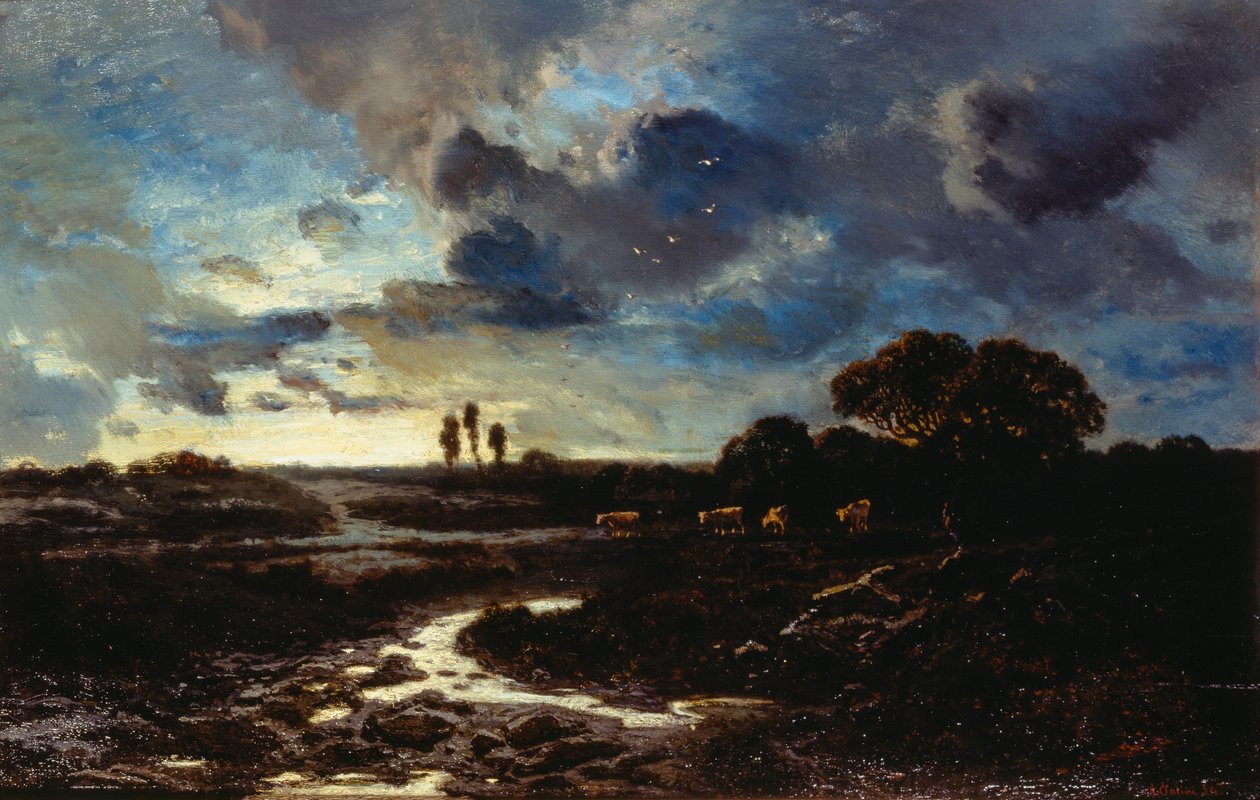 Fransız kırsalında mera by Alberto Pasini