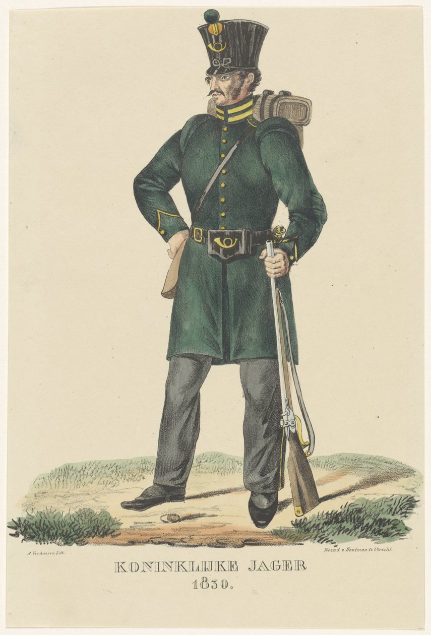 Kraliyet Avcısı, 1830 Kraliyet Avcısı 1830 (nesne üzerindeki başlık) by Albertus Verhoesen