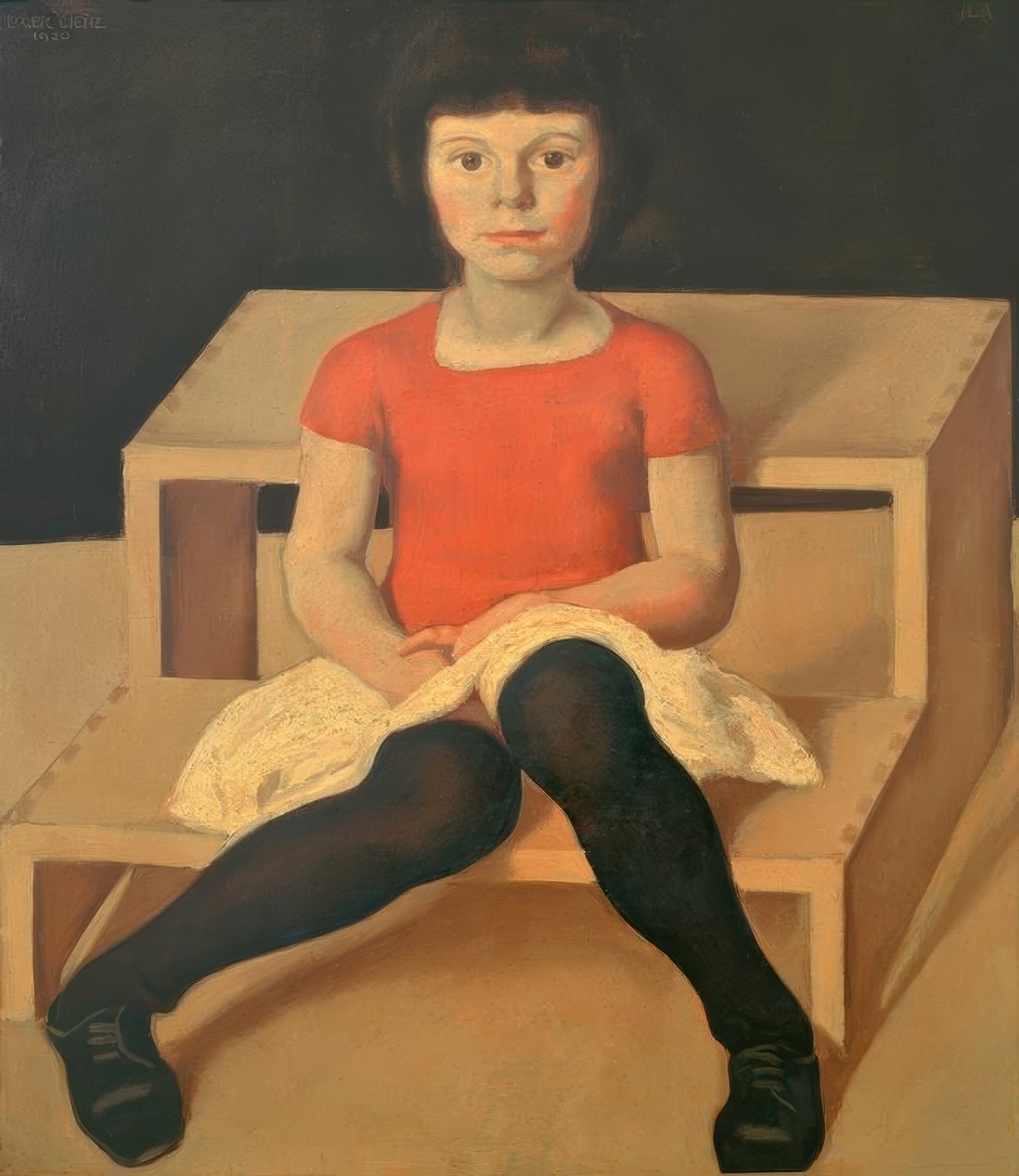 Ila, sanatçının küçük kızı by Albin Egger Lienz