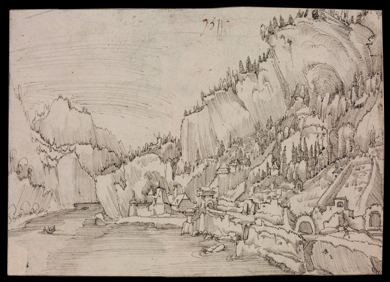 Tuna Nehri üzerinde Sarmingstein by Albrecht Altdorfer