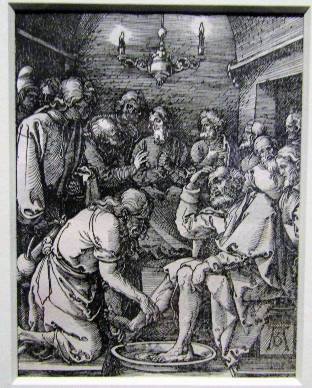 Küçük Tutkudan Havarilerin Ayaklarını Yıkanan Mesih by Albrecht Dürer
