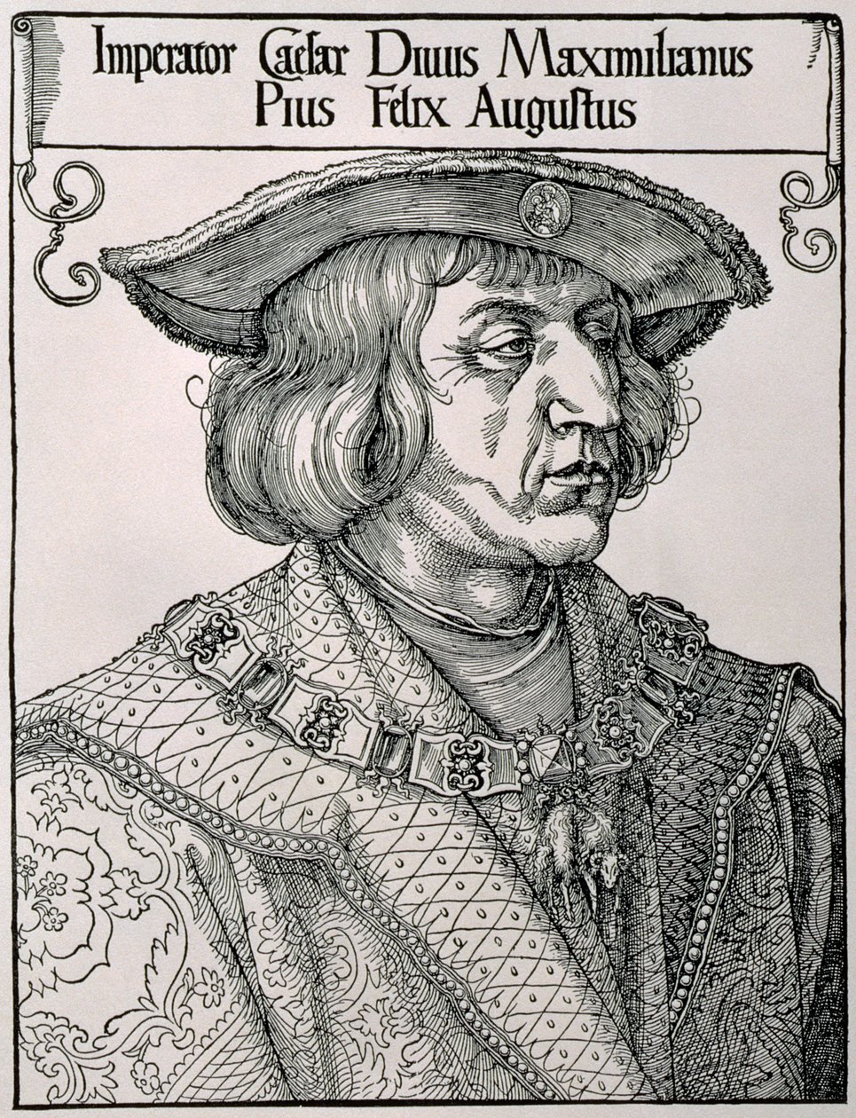 Almanya İmparatoru I. Maximilian (1459-1519), 16. yüzyılın başlarında by Albrecht Dürer