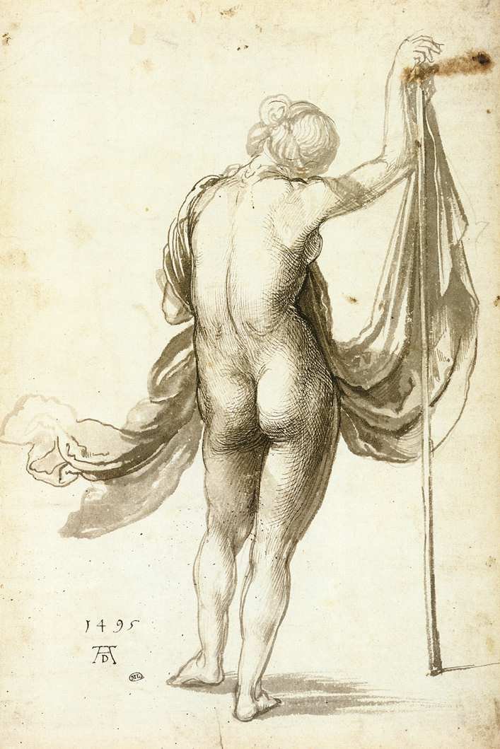 Arkadan Çıplak Kadın by Albrecht Dürer