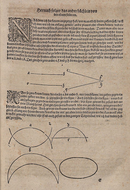 Geometri ve çizgi ve açı ve alan by Albrecht Dürer