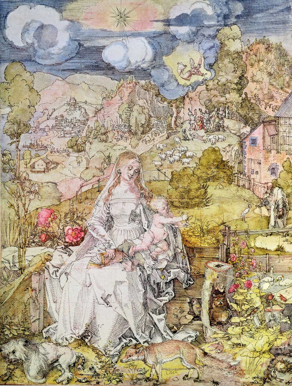 Madonna ve Çocuk (sulu boya) by Albrecht Dürer