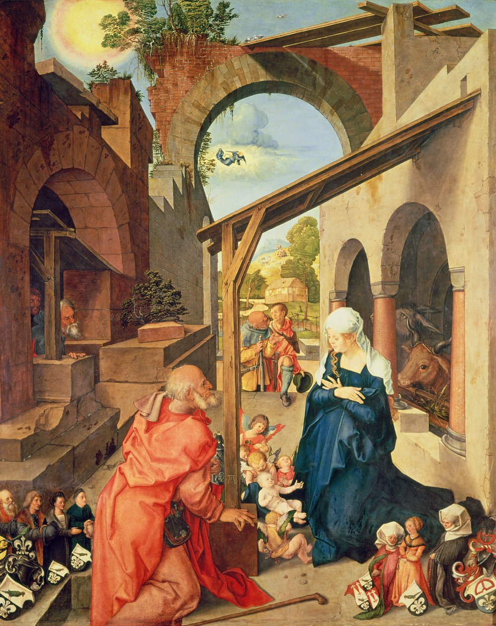 Paumgartner Altarpiece (orta panel), c.1500 (panelde tempera) (ayrıca bkz. 495745) by Albrecht Dürer