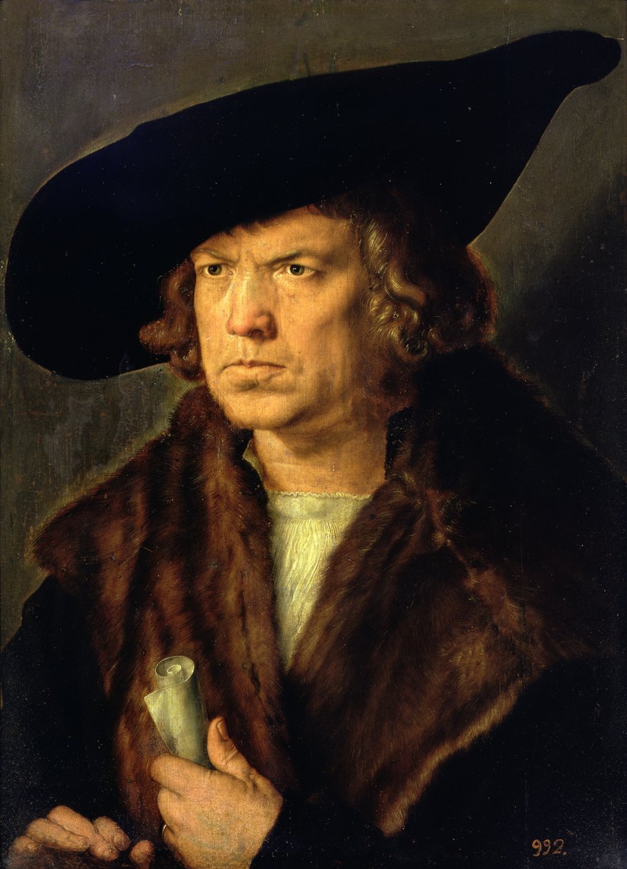 Bilinmeyen Bir Adamın Portresi, 1524 by Albrecht Dürer