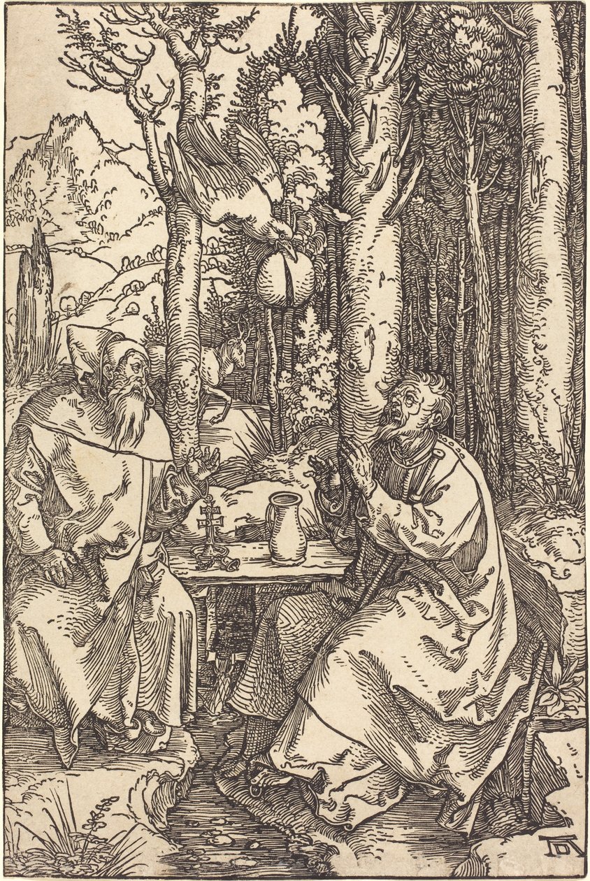 Vahşi Doğada Aziz Anthony ve Aziz Paul by Albrecht Dürer