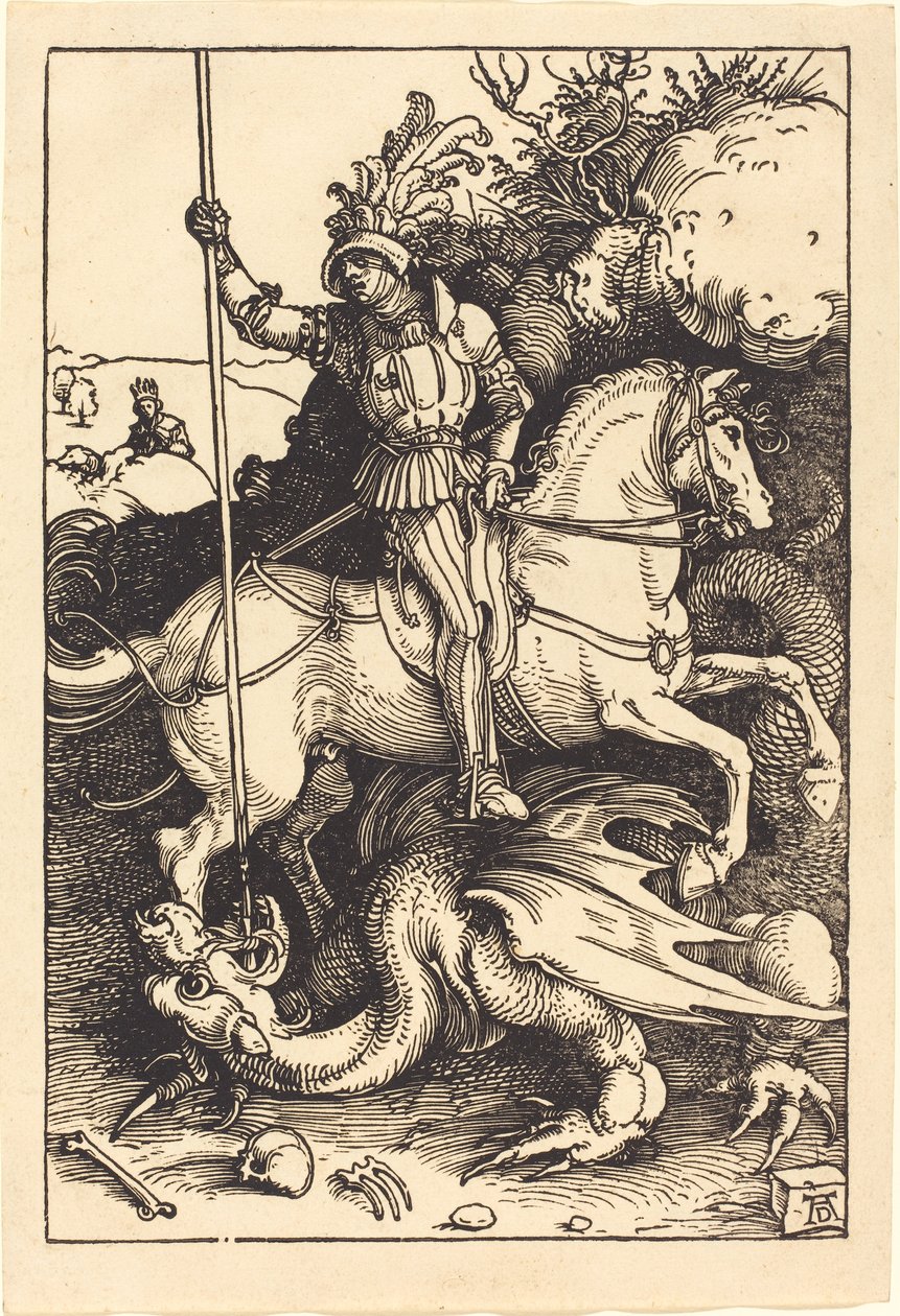 Aziz George Ejderhayı Öldürüyor by Albrecht Dürer