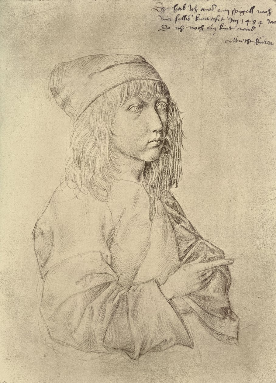 On üç yaşında kendi portresi, 1484 (kağıt üzerinde gümüş nokta) by Albrecht Dürer