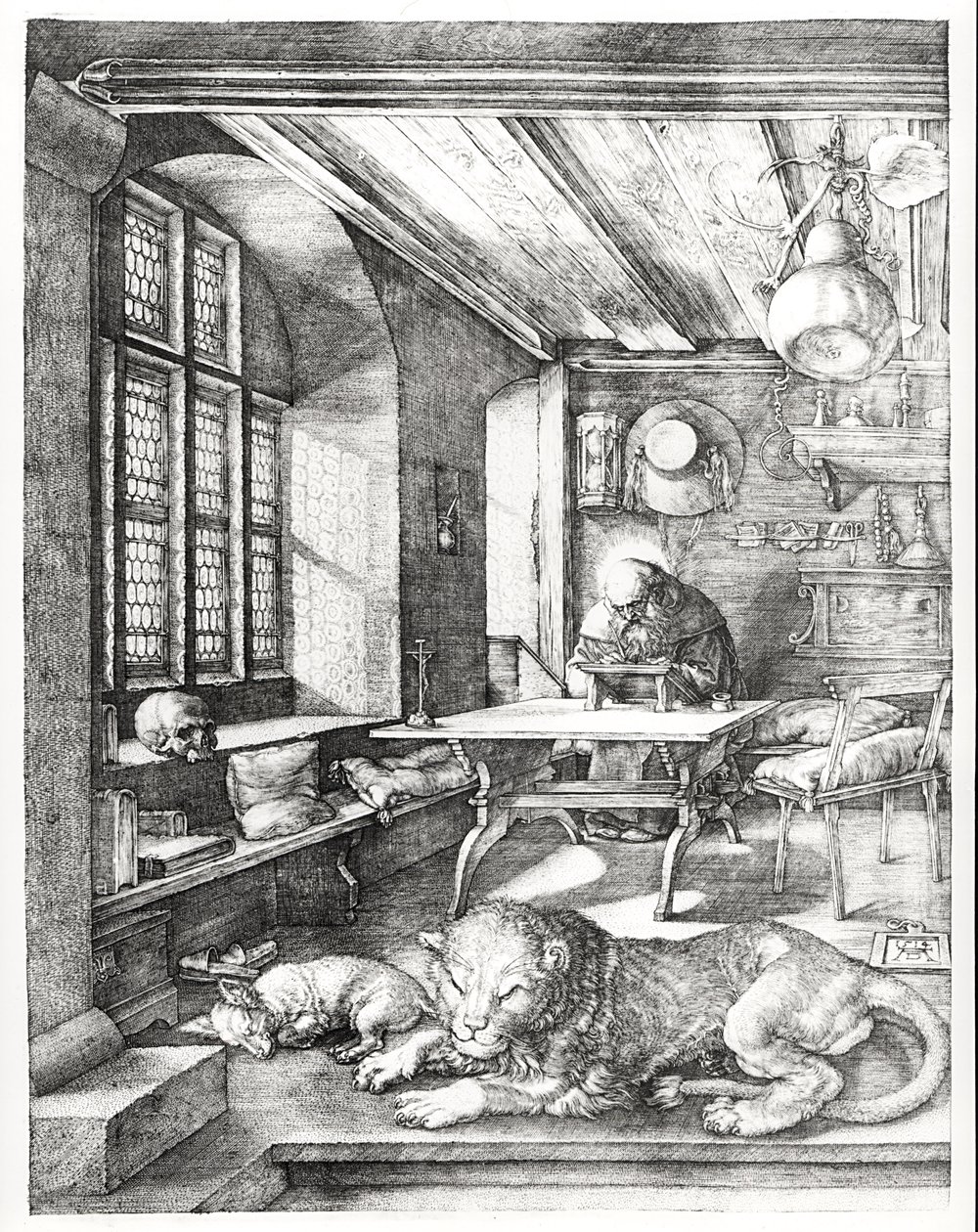 Aziz Jerome Çalışmasında, 1514 by Albrecht Dürer