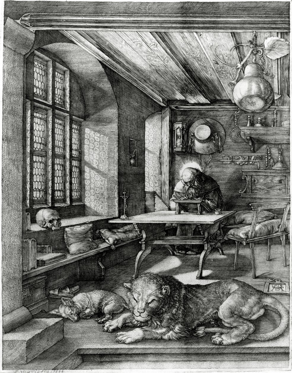 Aziz Jerome Çalışmasında, 1514 by Albrecht Dürer