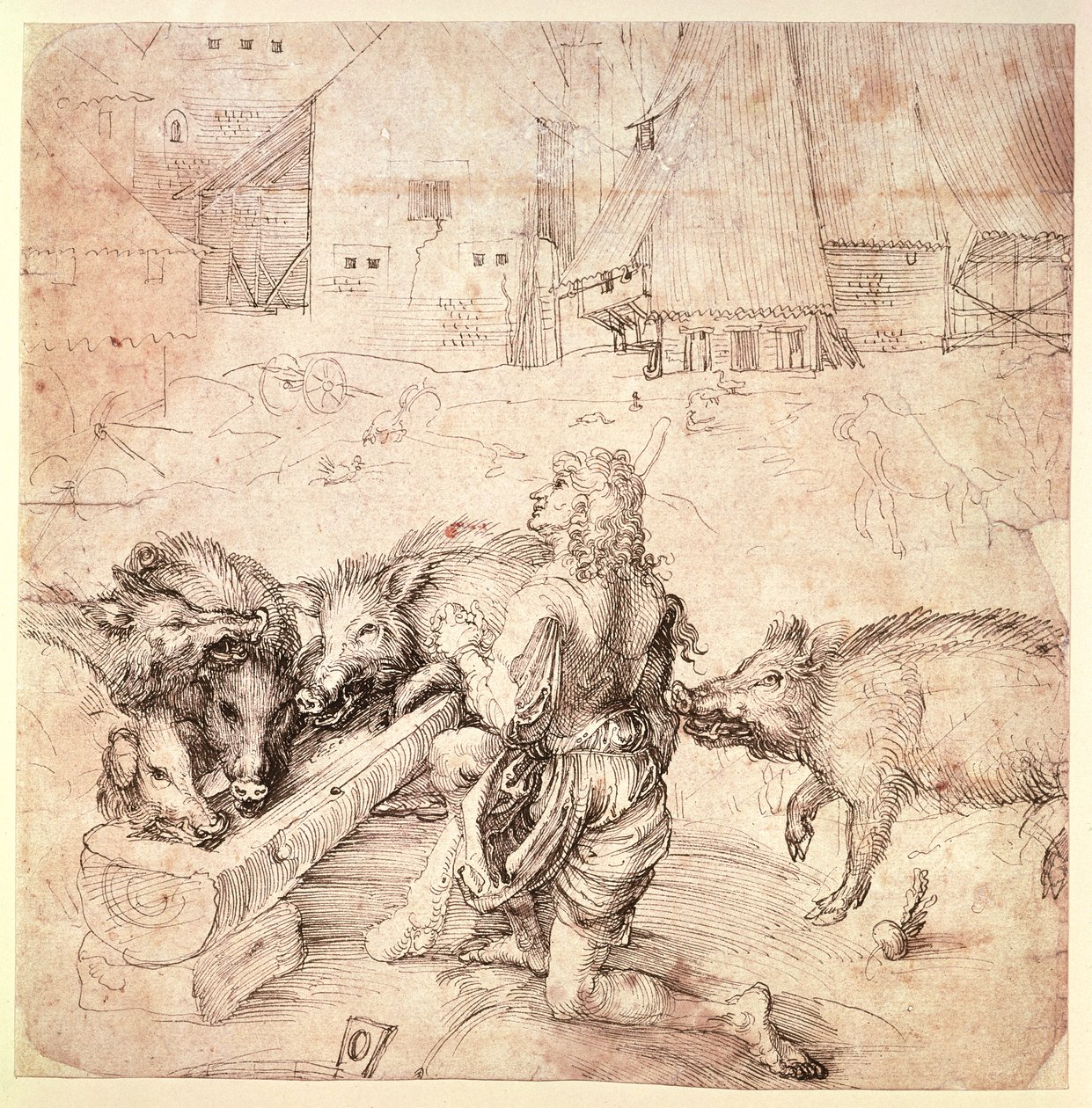 Study for an engraving of the Prodigal Son  by Albrecht Dürer