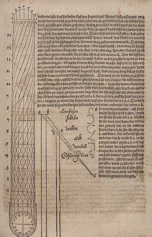 Spiral süslemeli sütun by Albrecht Dürer