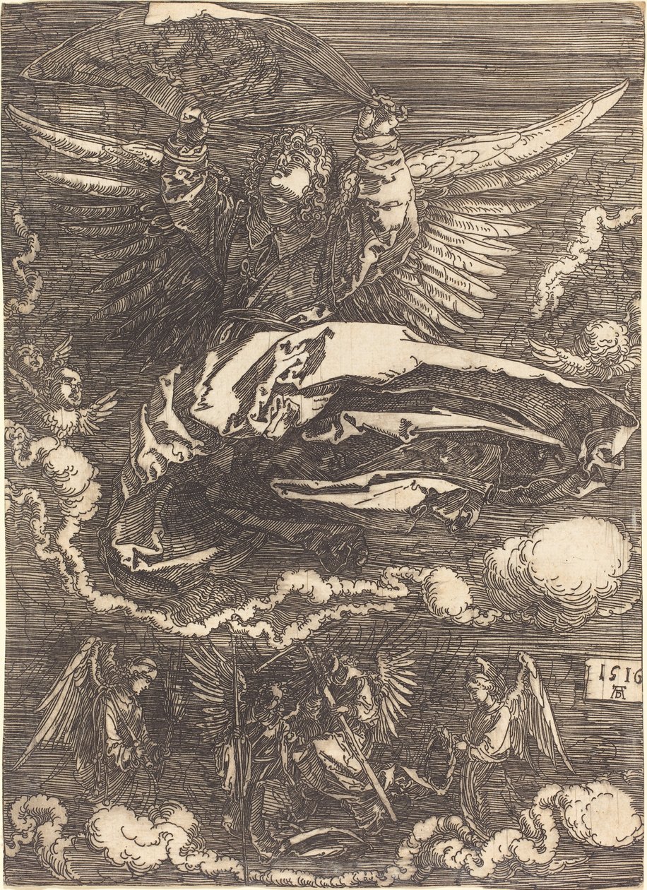 Bir Melek Tarafından Düzenlenen Sudarium by Albrecht Dürer