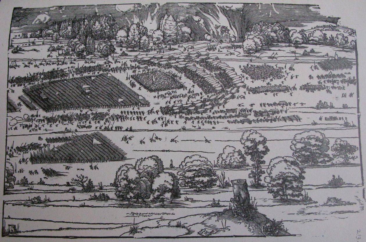 Bir kale kuşatması by Albrecht Dürer