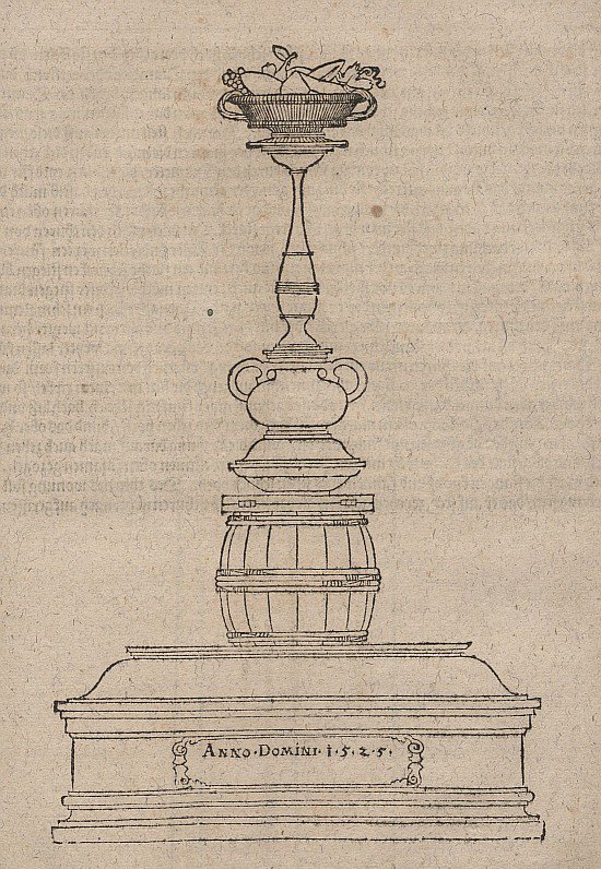 Bir ayyaş için süslü mezar by Albrecht Dürer