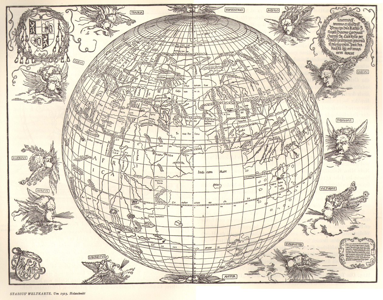bu muhtemelen dünyanın bir küre olarak en erken perspektif temsilidir. by Albrecht Dürer Johannes Stabius