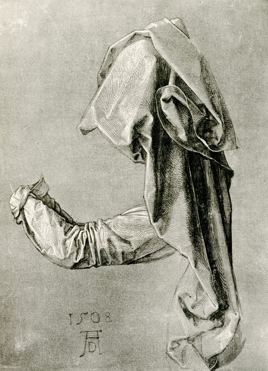 Drapery study for an apostle by Albrecht Dürer