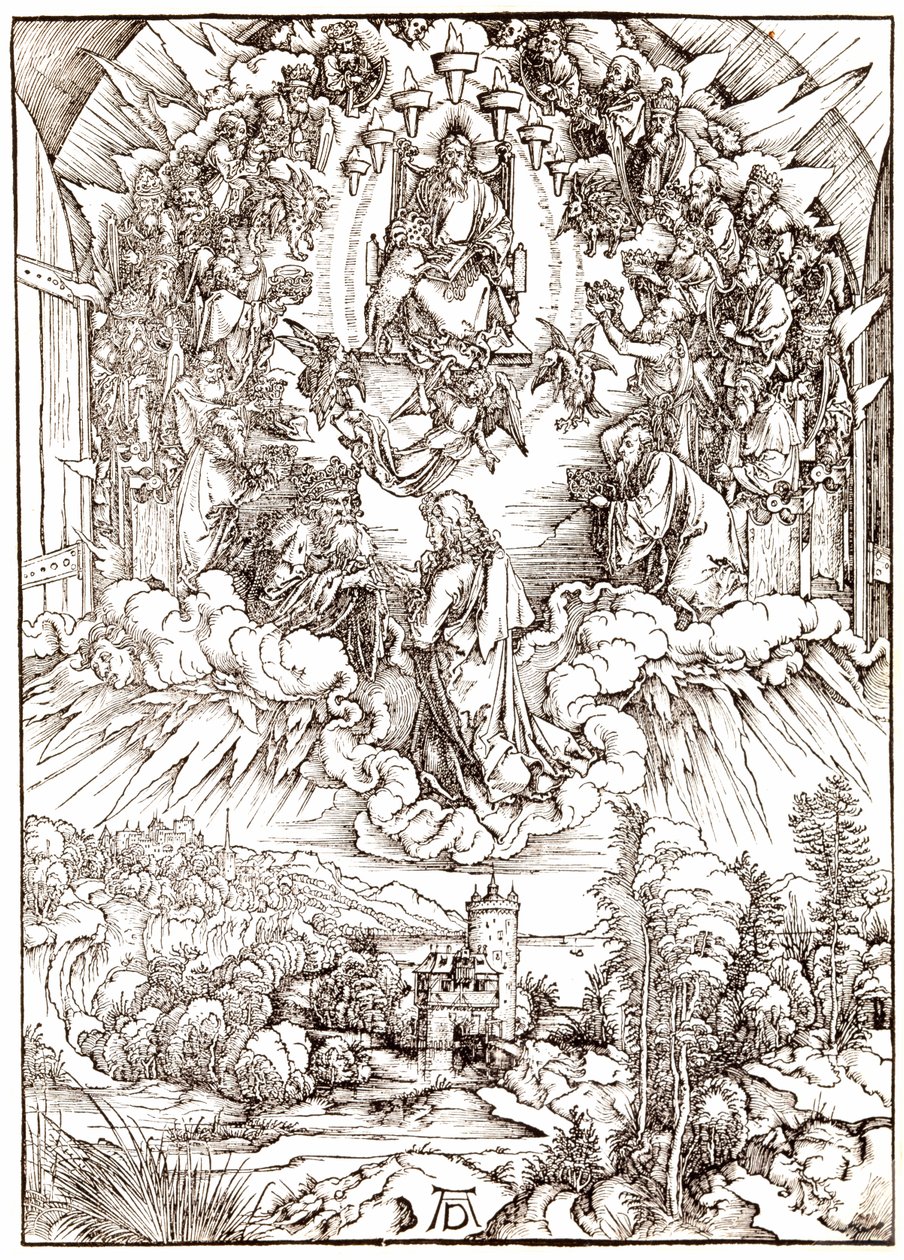 Saint John before God and the Elders, from Apocalypse, c.1496-98  by Albrecht Dürer