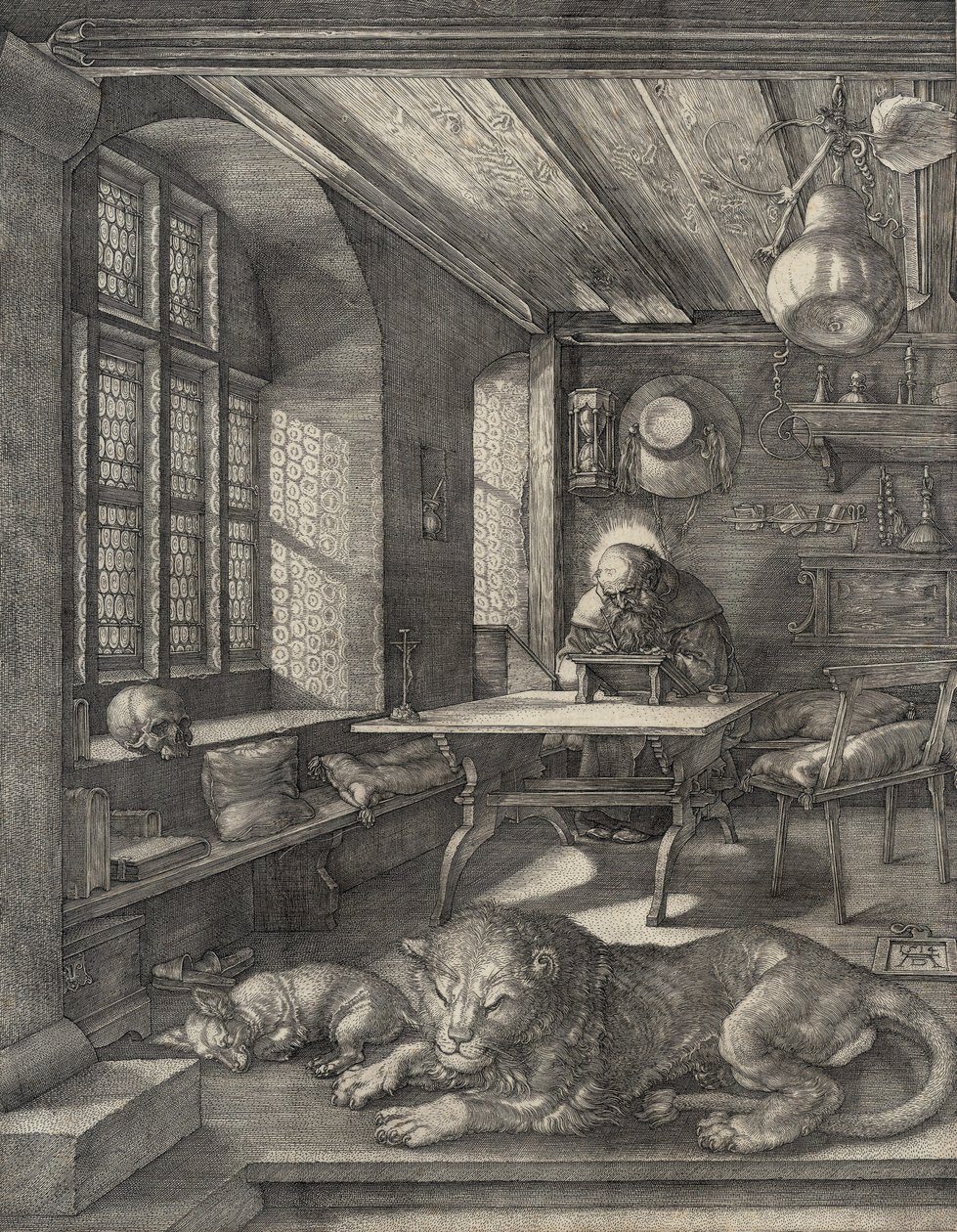 Aziz Jerome Çalışmasında, 1514 by Albrecht Dürer