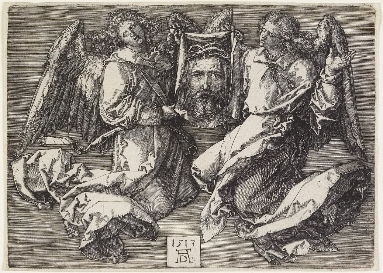 İki Melek Tarafından Görüntülenen Sudarium, 1513 by Albrecht Dürer