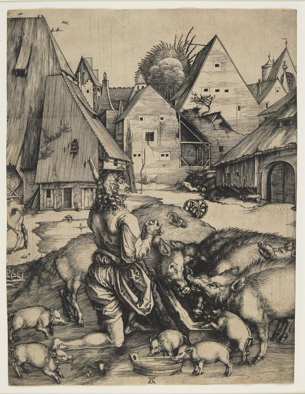 ದಿ ಪೋಡಿಗಲ್ ಸನ್, 1496 ಟರ್ಕ್ by Albrecht Dürer