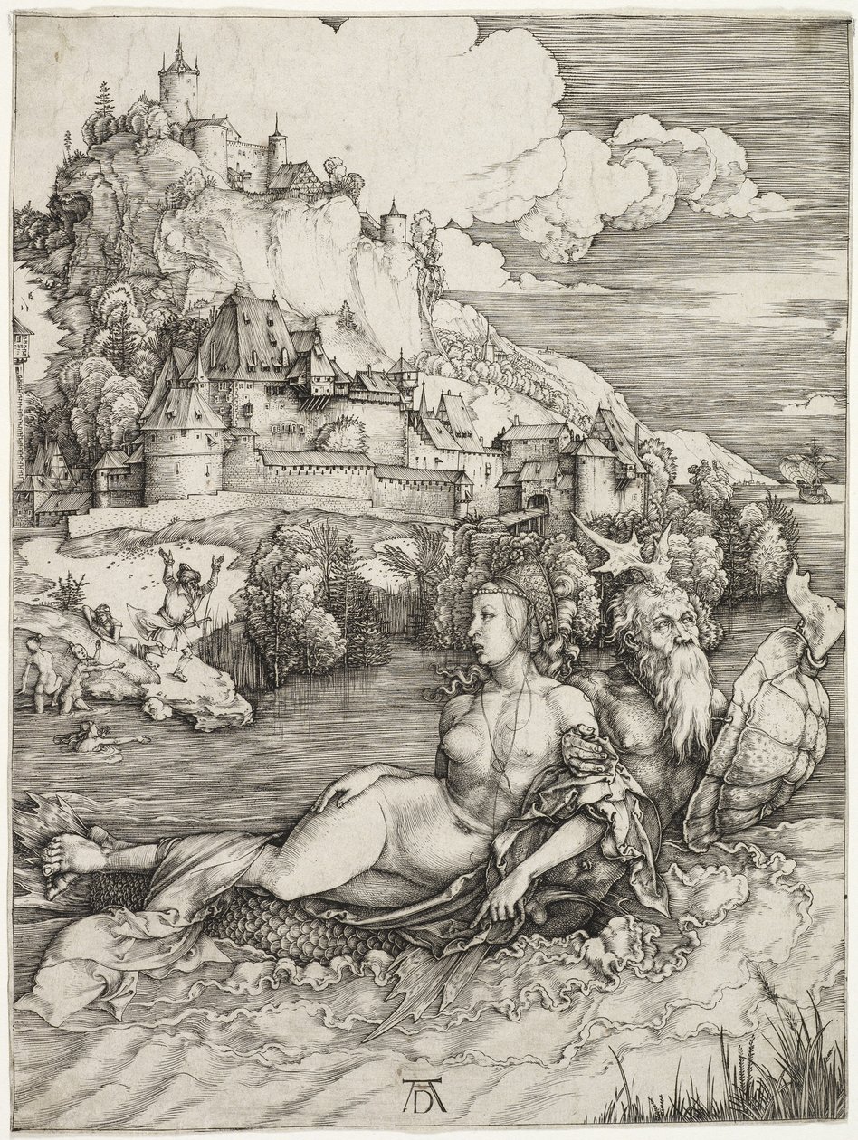 The Sea Monster, The Abduction of Amymone 1498  by Albrecht Dürer