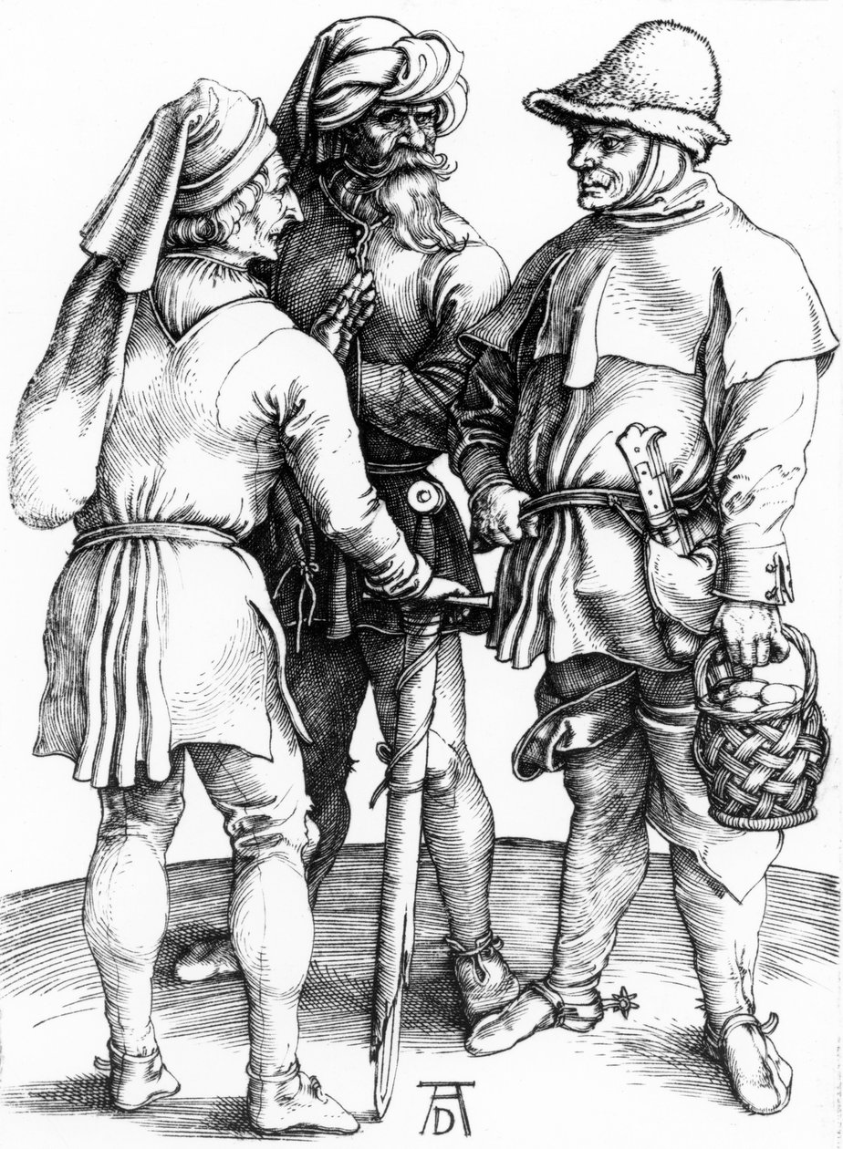 Üç Köylü Sohbette, c.1497 by Albrecht Dürer