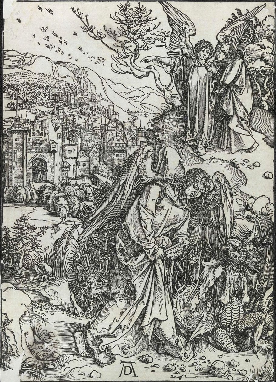 Dipsiz Kuyunun Anahtarı Olan Melek by Albrecht Dürer