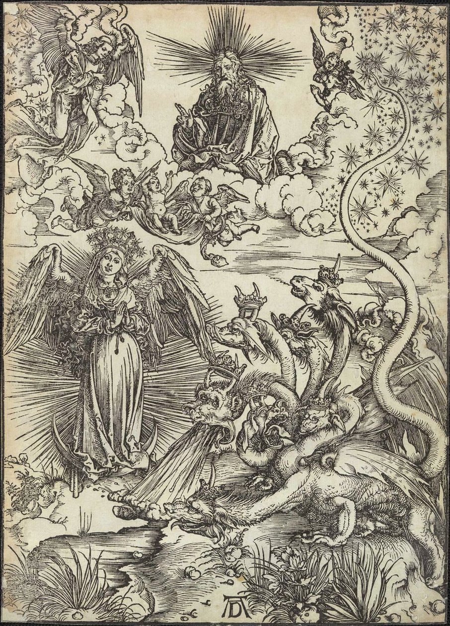 Güneşe bürünmüş kadın by Albrecht Dürer