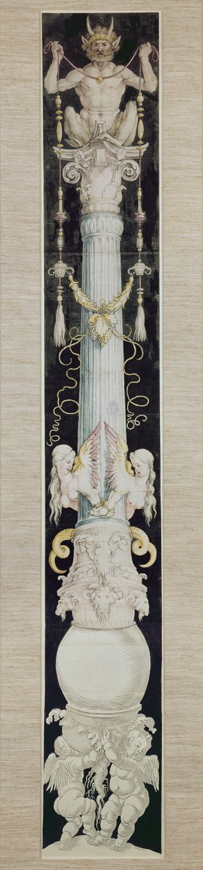 Büyük Sütun, c.1515 (kalem ve mürekkep ve kağıt üzerinde yıkama) by Albrecht Dürer