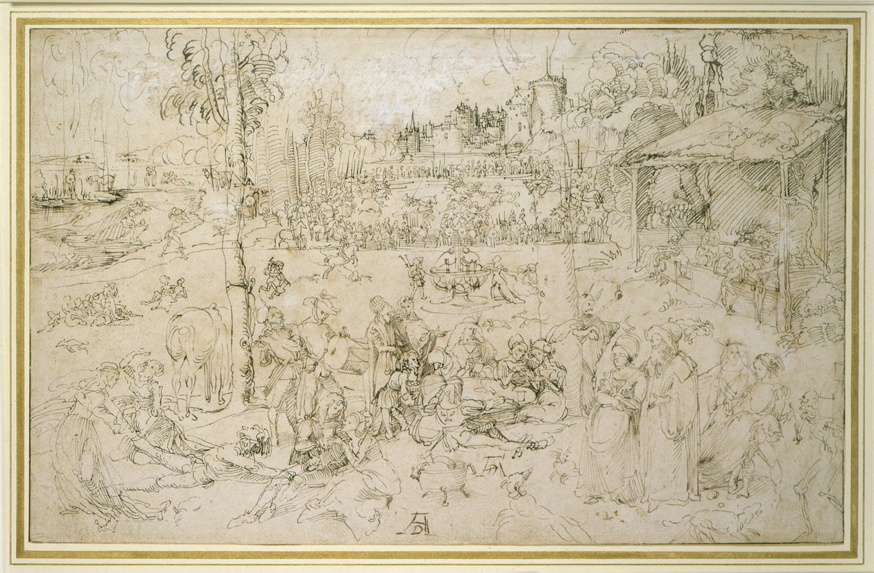 Dünyanın Zevkleri, c.1496-97 (kağıt üzerine kalem ve mürekkep) by Albrecht Dürer