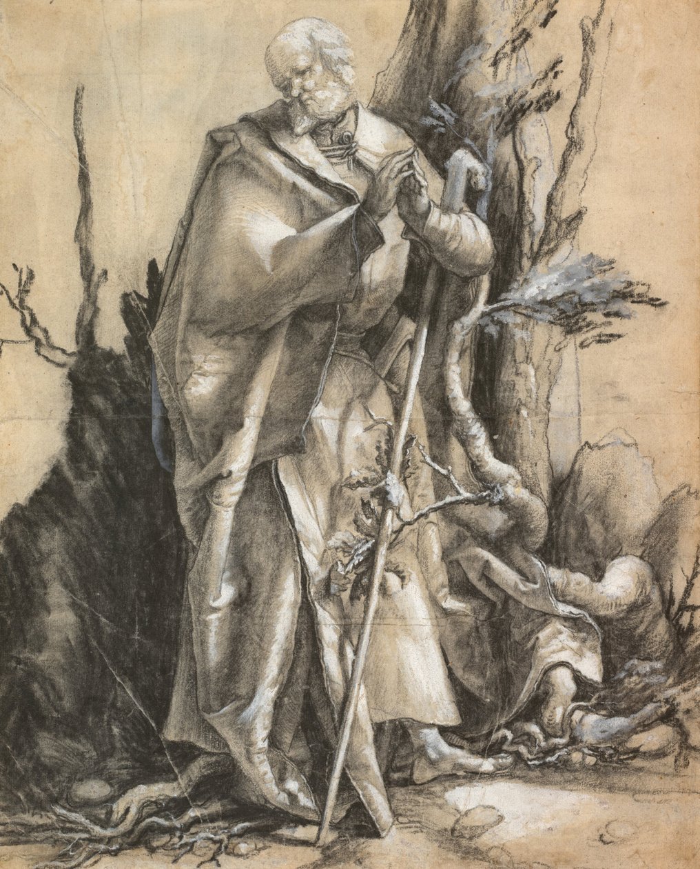 Bir Ormanda Sakallı Aziz, c. 1516 by Albrecht Dürer