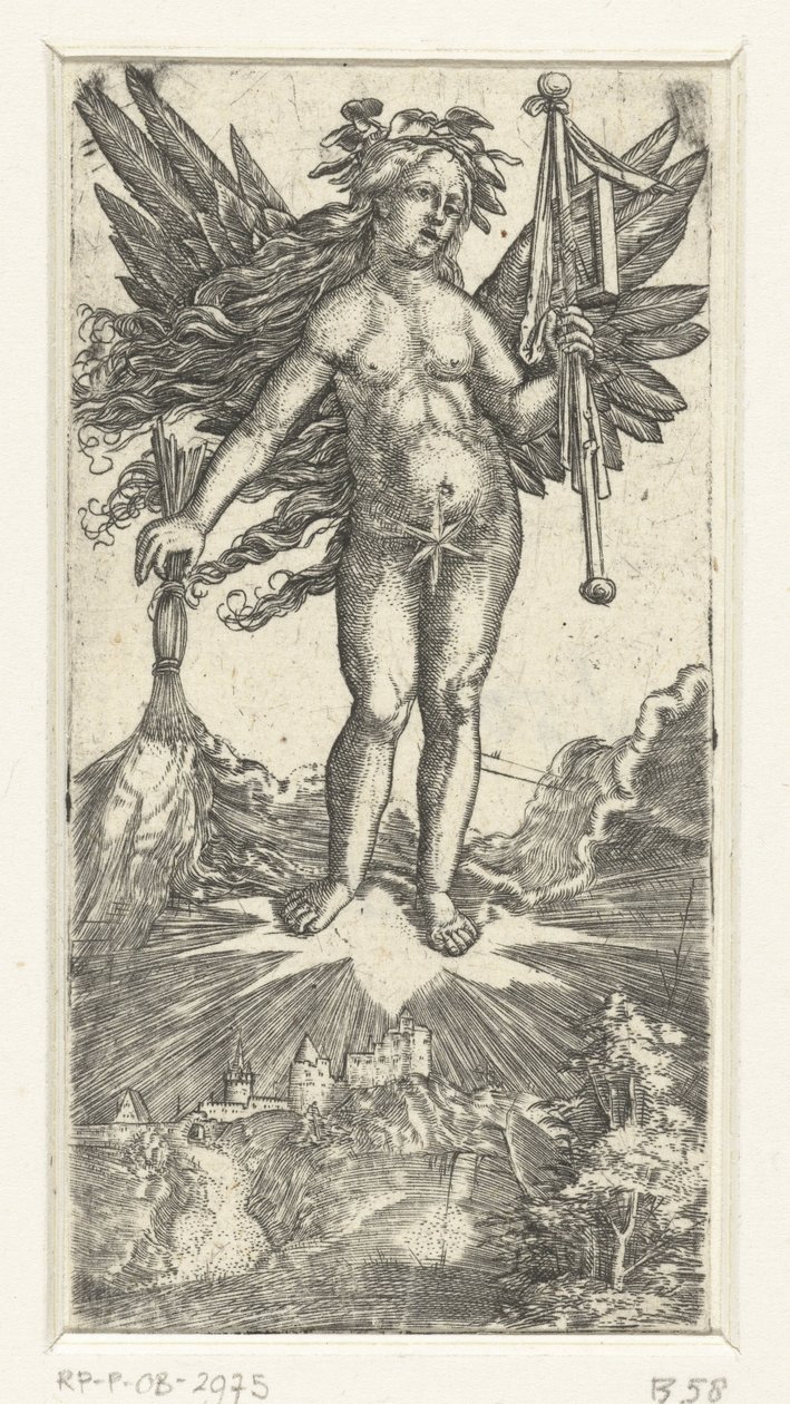Kanatlı alegorik kadın figürü by Albrecht Altdorfer