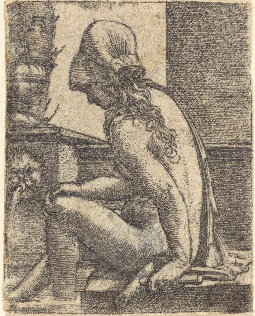 banyo yapan kadın by Albrecht Altdorfer