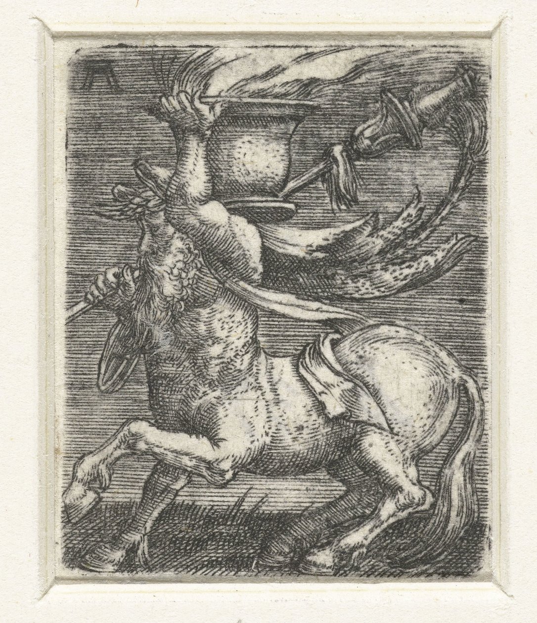 Centaur bir tencere ateş taşır by Albrecht Altdorfer