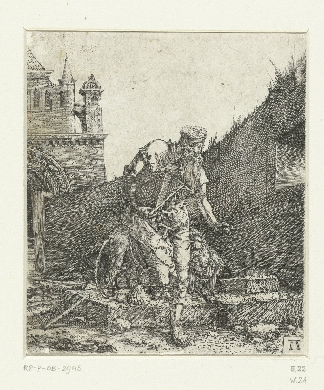 Bir Kilisenin Avlusunda Aziz Jerome by Albrecht Altdorfer