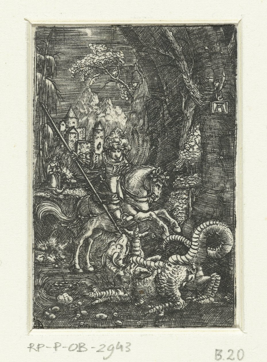 Aziz George ejderhayı öldürür by Albrecht Altdorfer