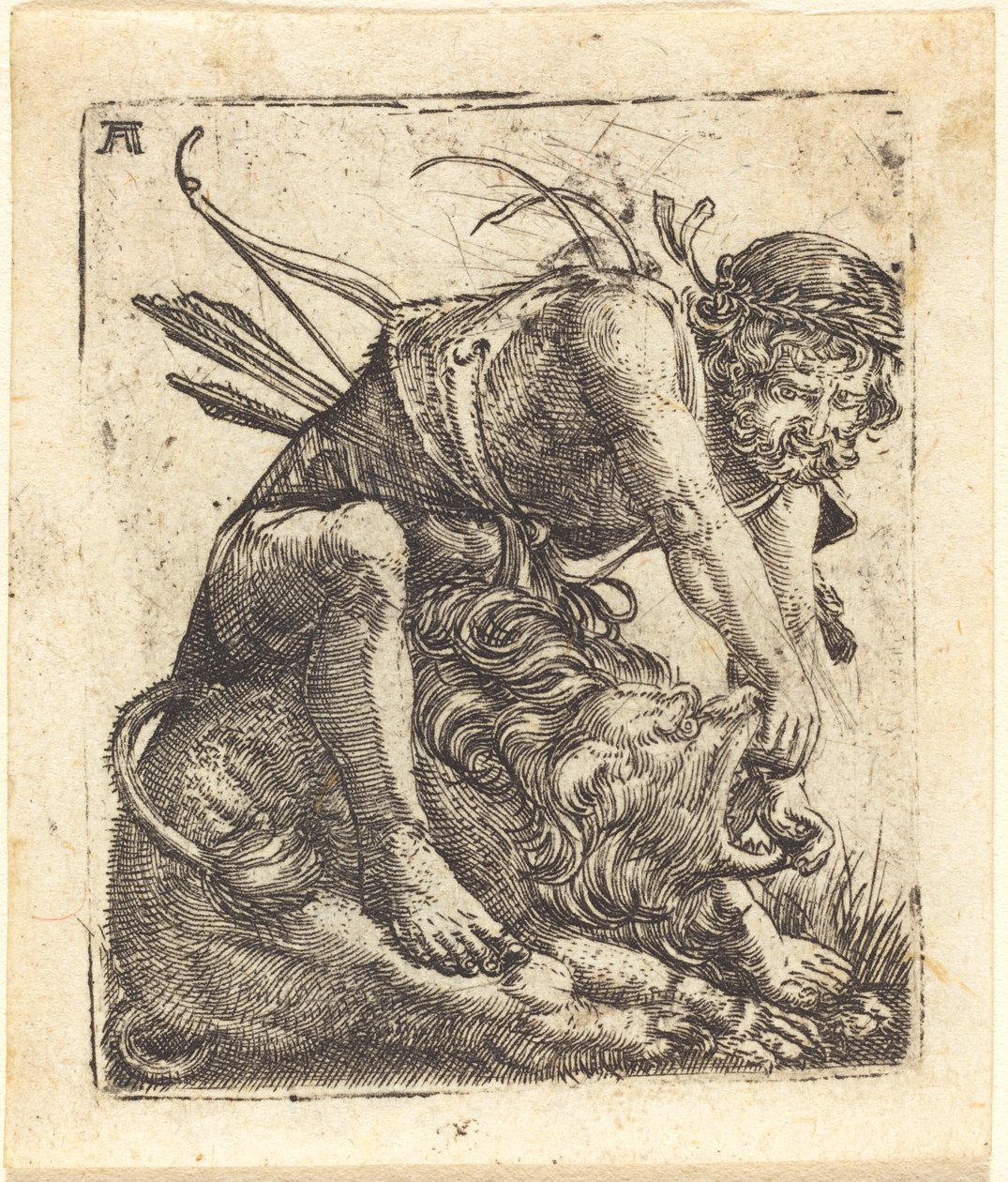 Herkül Nemea Aslanını Aşıyor by Albrecht Altdorfer
