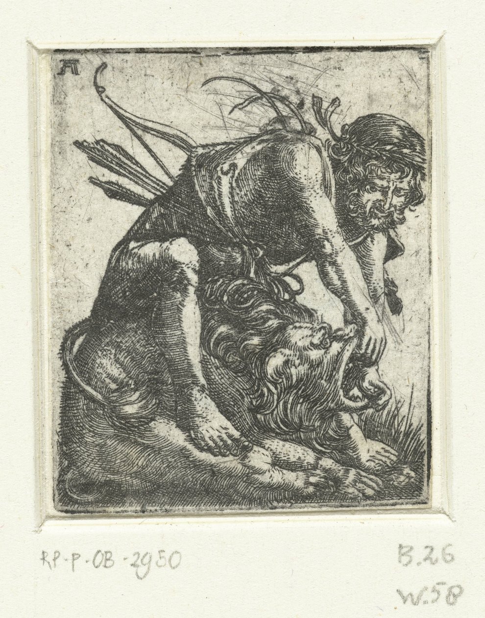 Herkül Nemea aslanı öldürür by Albrecht Altdorfer