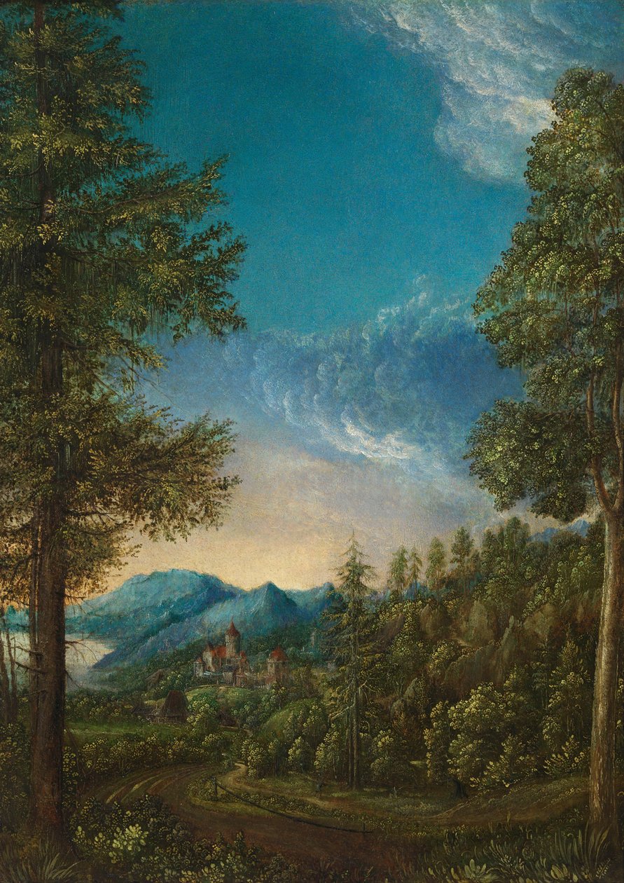 Kale ile Peyzaj, c. 1525 by Albrecht Altdorfer