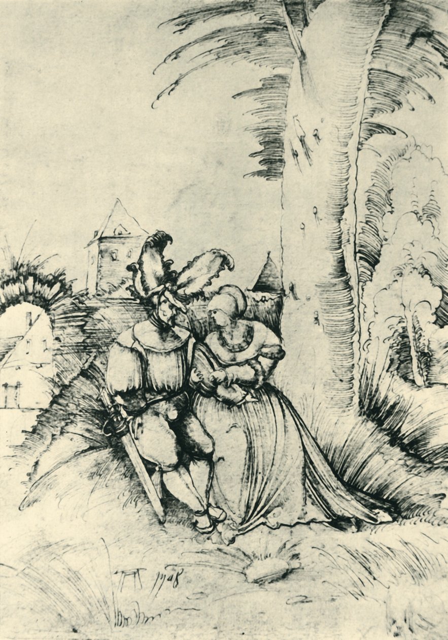 Aşıklar, 1508, 1943. by Albrecht Altdorfer