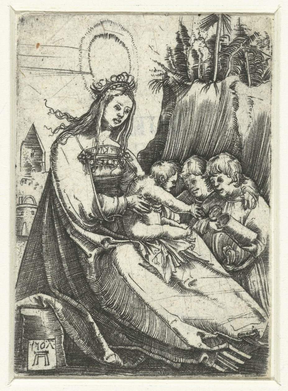 İsa Çocuk ve iki erkek ile Mary by Albrecht Altdorfer