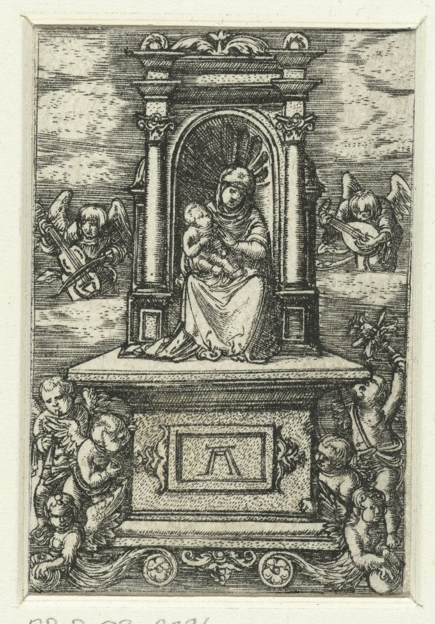 Meryem tahtta çocukla Güzel Maria von Regensburg by Albrecht Altdorfer