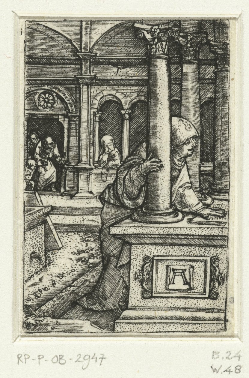 Meryem sinagogda oğlunu arıyor by Albrecht Altdorfer