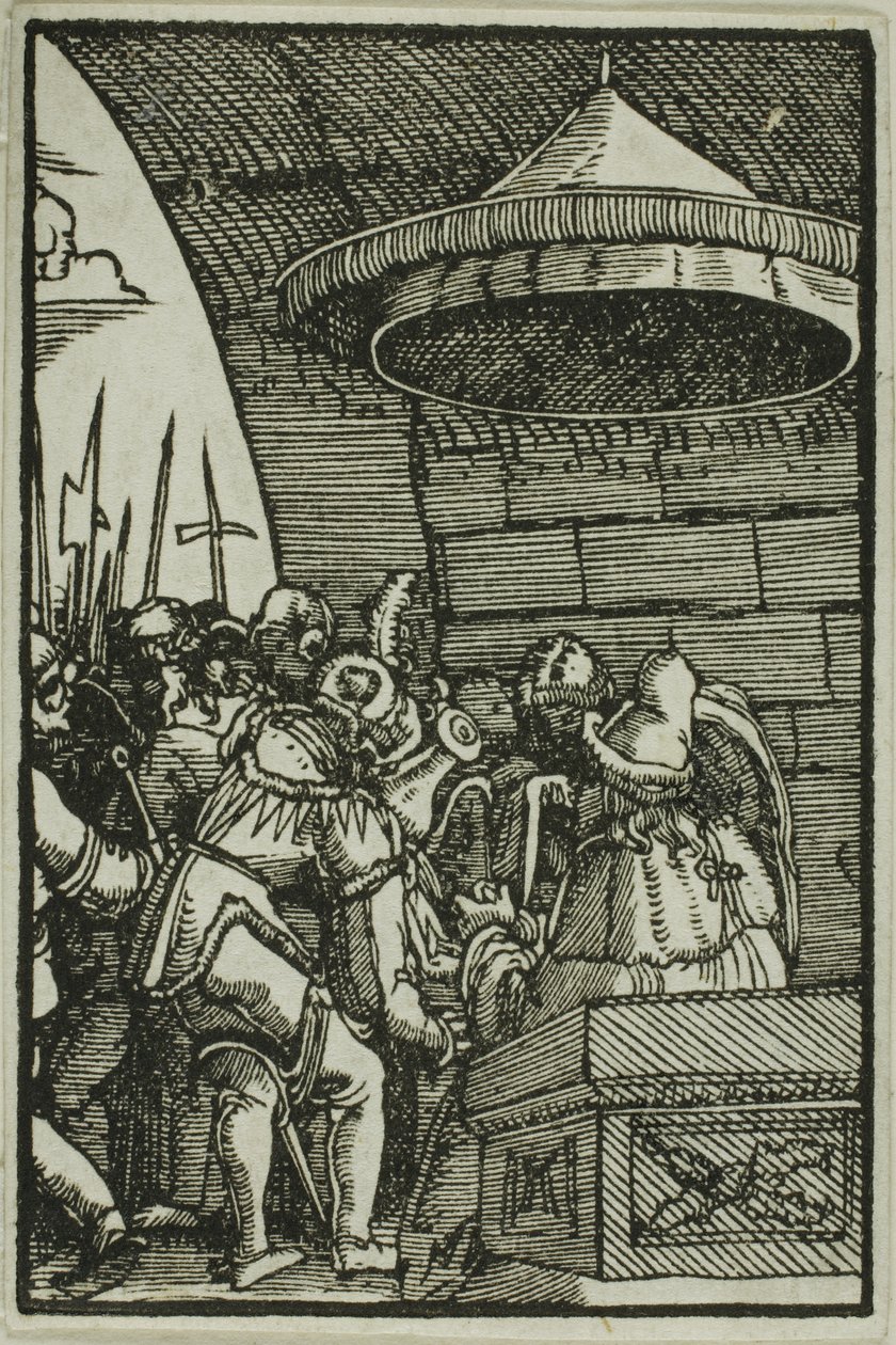 Pilatus, İnsanın Düşüşünden ve Kurtuluşundan Ellerini Yıkaması by Albrecht Altdorfer