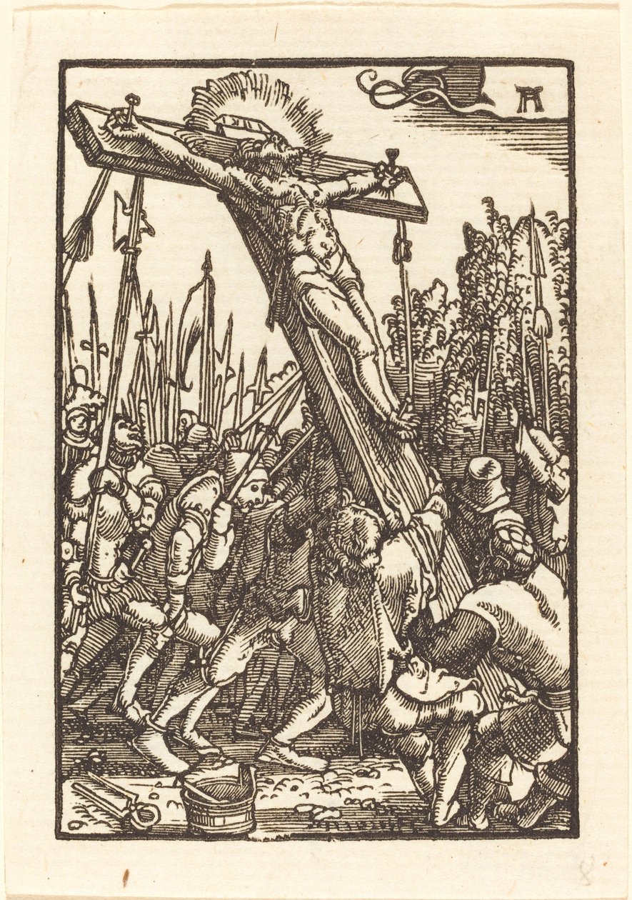Haç Yükseltme by Albrecht Altdorfer