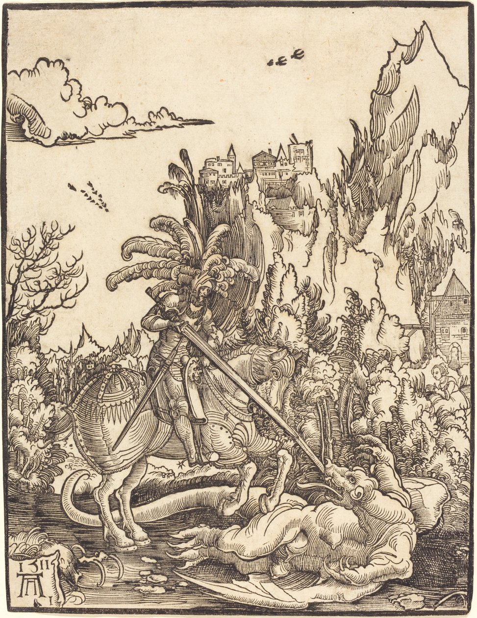 Ejderhayı Öldüren Aziz George by Albrecht Altdorfer