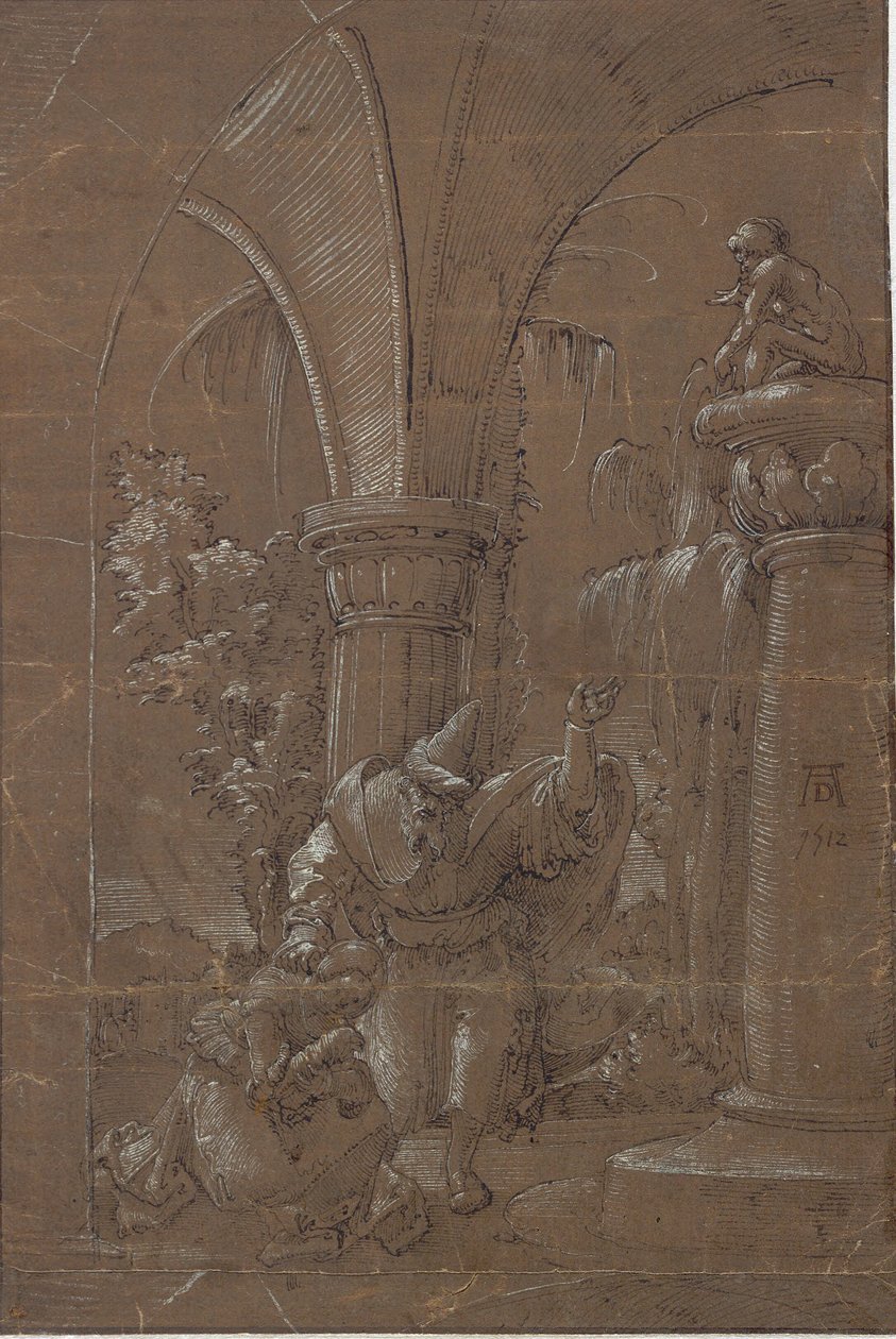 İskenderiyeli Aziz Catherine puta tapmayı reddediyor (?) by Albrecht Altdorfer